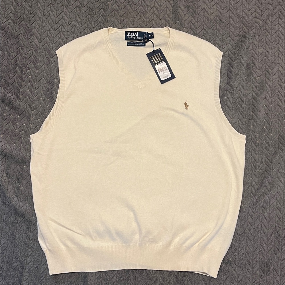 Ralph Lauren Men's Cream sweater vest